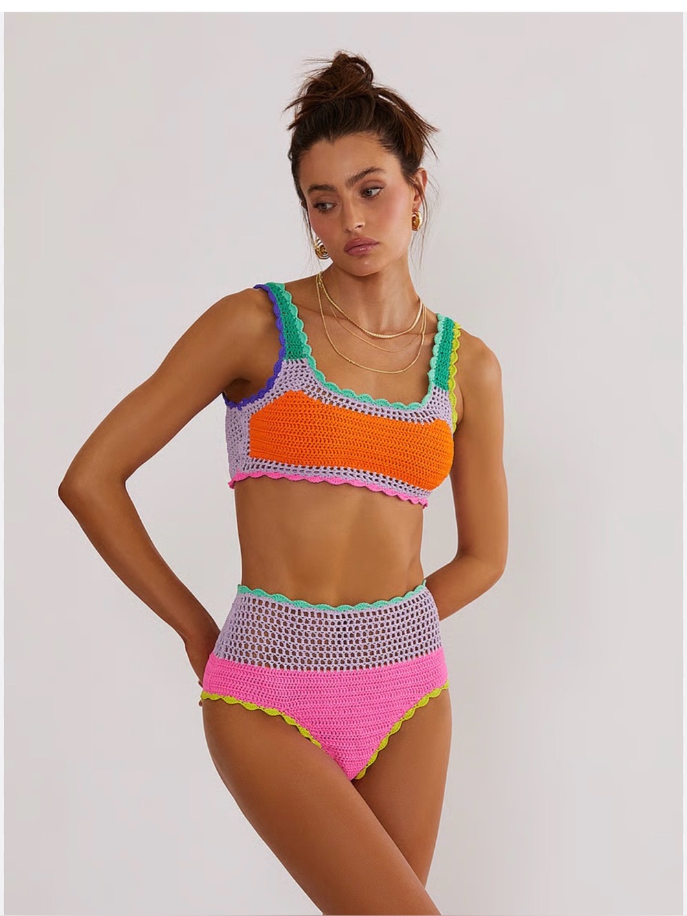 Beach riot andi bikini top and Winona crochet bottoms